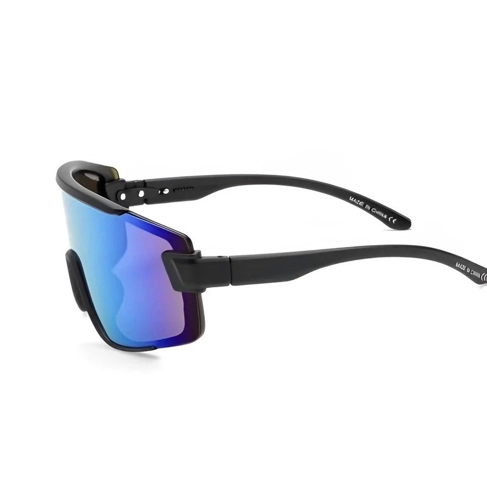 Futuristic Oversize Women Sunglasses Ski Sports‎ Blue Mirrored Lens Ladys Gafas